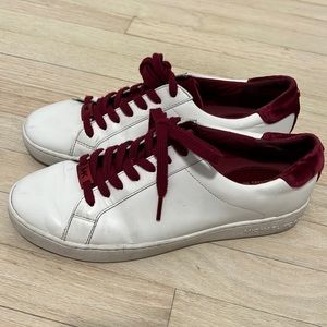 Michael Kors “Irving” Leather and Velvet Sneakers
